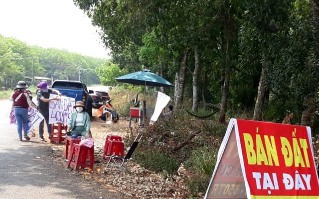 Đất đai được rao bán khắp mọi nơi, biển treo đầy đường như bán trà đá.