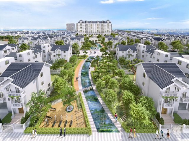 Biệt thự phong cách châu Âu hiện đại tại Times Garden Vĩnh Yên Residences.
