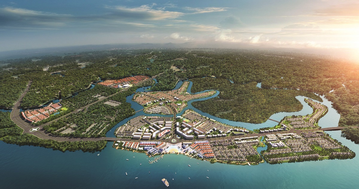 Aqua City với quy mô gần 1.000ha được phát triển theo mô hình sinh thái thông minh với tiện ích nội khu hoàn chỉnh như trường học, bệnh viện, trung tâm thương mại, bến du thuyền...