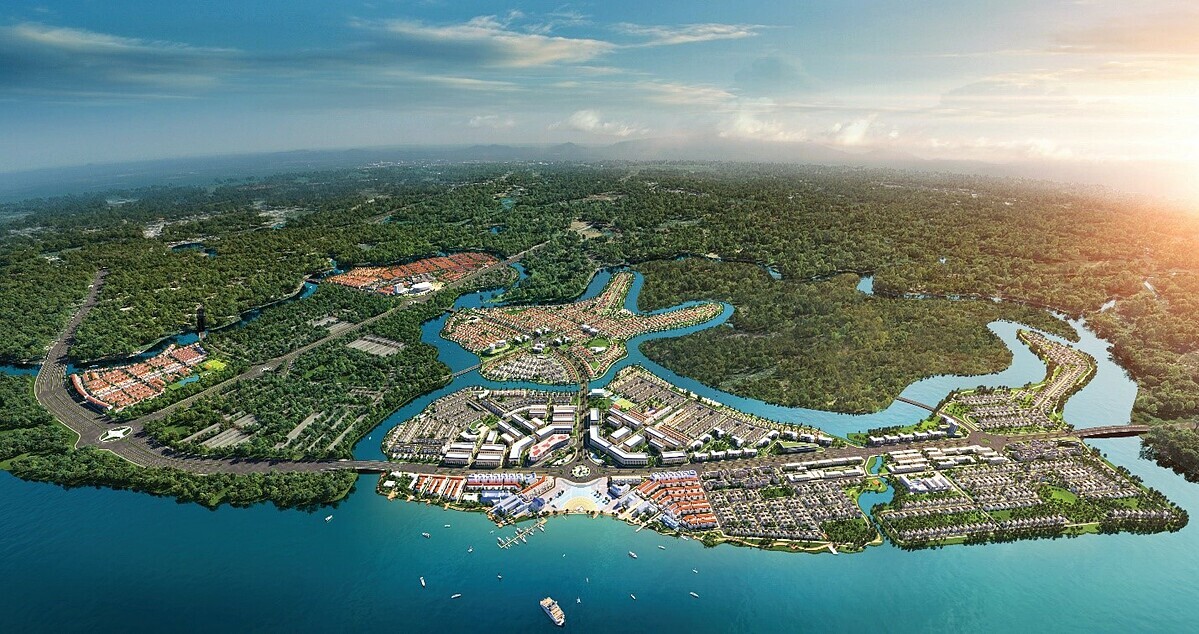 Phối cảnh khu đô thị sinh thái thông minh Aqua City quy mô gần 1.000 ha tại phía Đông TP HCM.