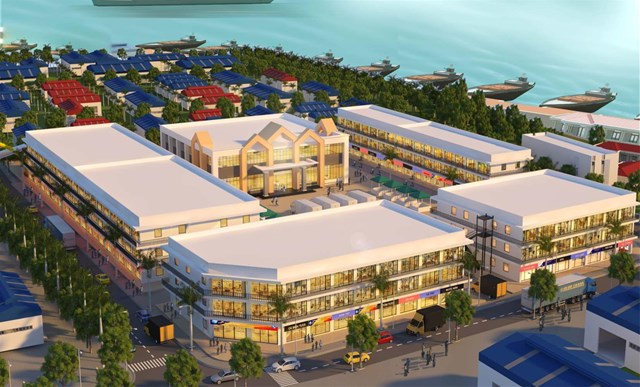 Giá trị thị trường bất động sản Thanh Hóa được thiết lập bởi các dự án tầm cỡ. (Ảnh: Dự án cảng cá Hòa Lộc của công ty BNB Hà Nội).