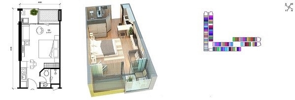 Thiết kế chi tiết căn 32 m2 tại dự án Wyndham Lynn Times Thanh Thuỷ