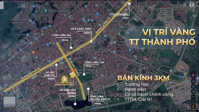 Vị trí dự án Park View City Huyền Quang Bắc Ninh