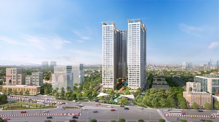 Phối cảnh dự án căn hộ chung cư tại Thuận An, Bình Dương.