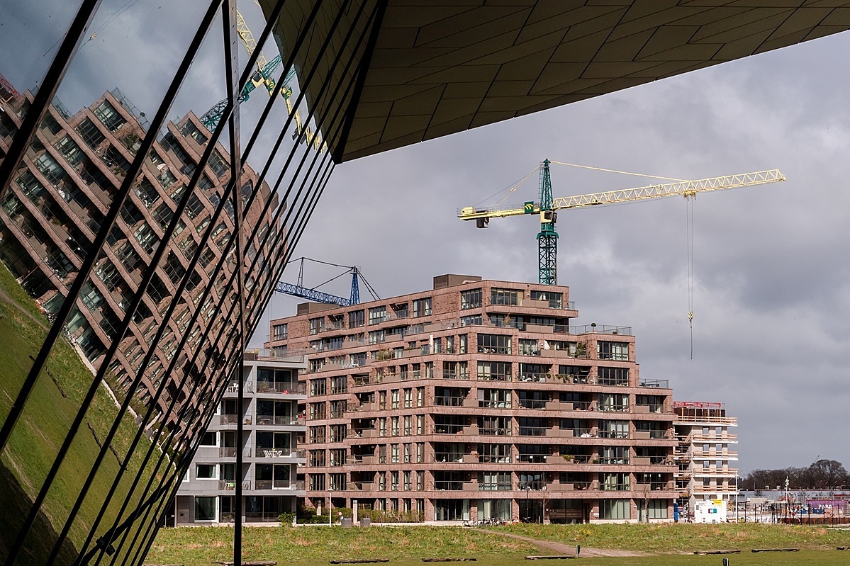 Một khu nhà ở mới ở Amsterdam, Hà Lan. Ảnh: Bloomberg.
