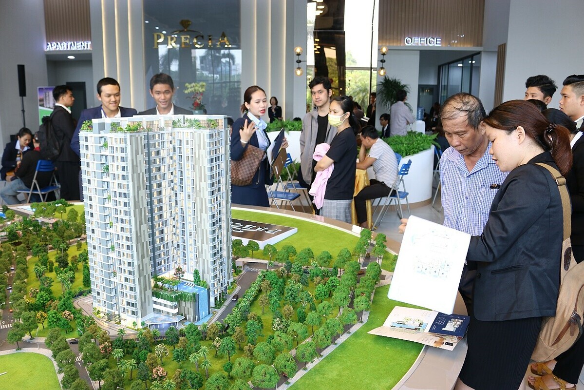 Nhiều khách hàng mua để ở và đầu tư quan tâm khu căn hộ cao cấp Precia (góc đường Mai Chí Thọ - Nguyễn Thị Định, quận 2). Ảnh: Rio Land.