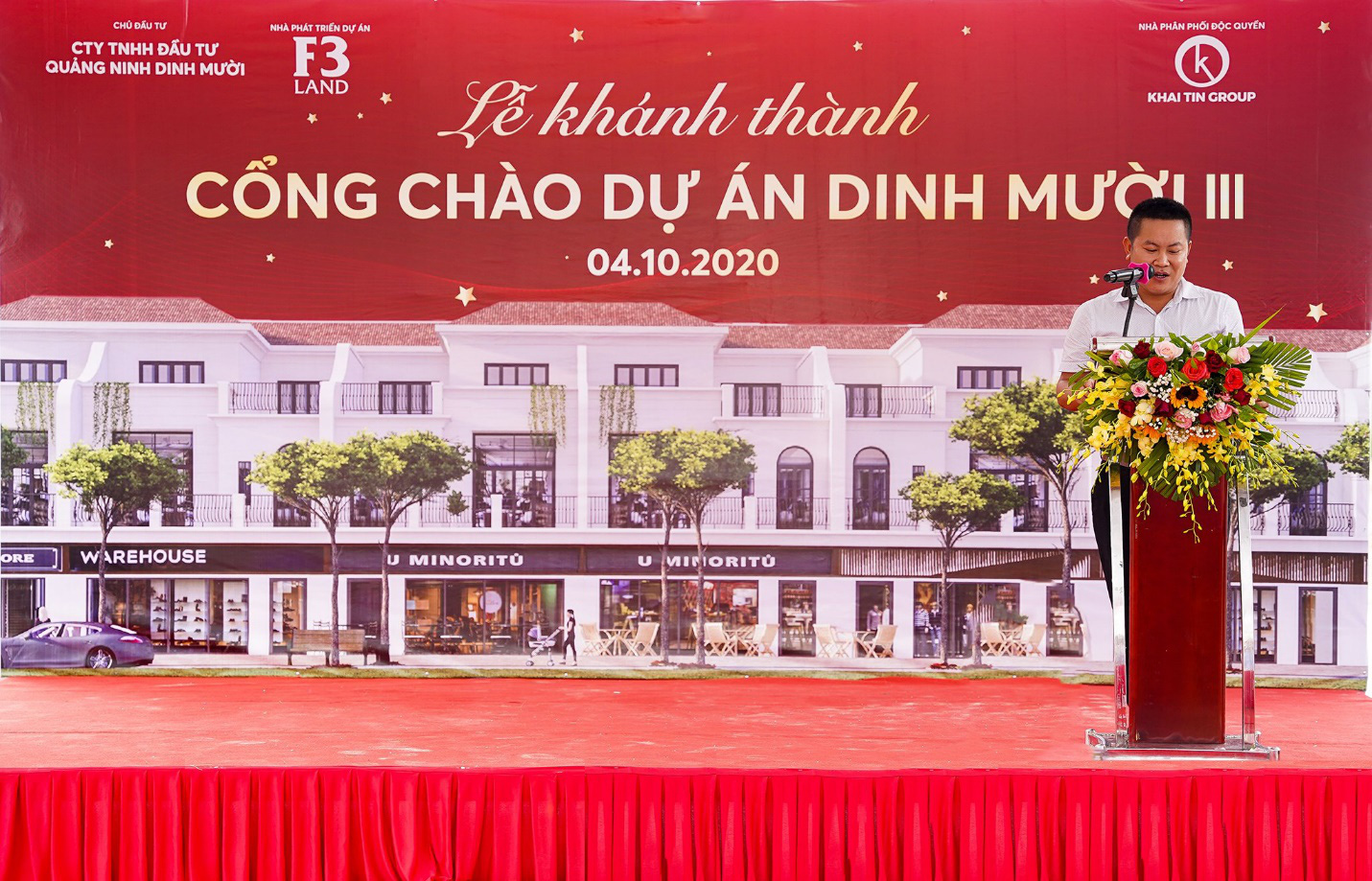 Ông Võ Văn Luân – Đại diện đơn vị chủ đầu tư dự án Dinh Mười phát biểu