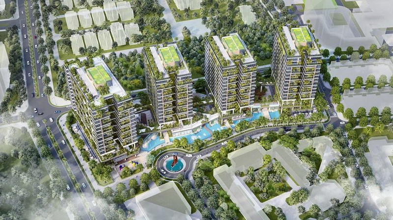 Mô hình bất động sản hạng sang nào Yếu tố xanh được đưa vào dự án hạng sang một cách tối đa.