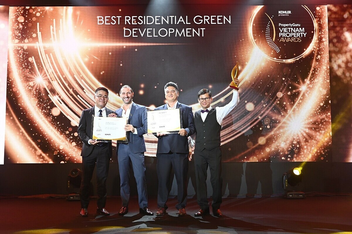 Giải thưởng Vietnam Property Awards là sự ghi nhận của cộng đồng chuyên gia quốc tế đối với chất lượng The Habitat Bình Dương. Ảnh: VSIP-Sembcorp Gateway.