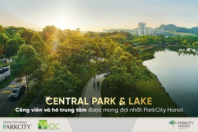 Công viên và hồ trung tâm Park City Hà Đông
