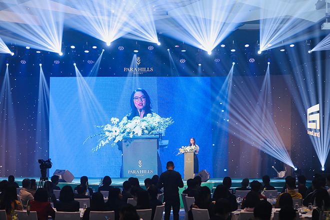 Bà Cao Thùy Linh – Đại diện chủ đầu tư Beru Group phát biểu tại sự kiện