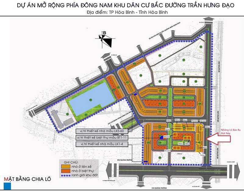 Quy hoạch dự án Hòa Bình New City (Hay là Khu dân cư Bắc Trần Hưng Đạo giai đoạn 2)