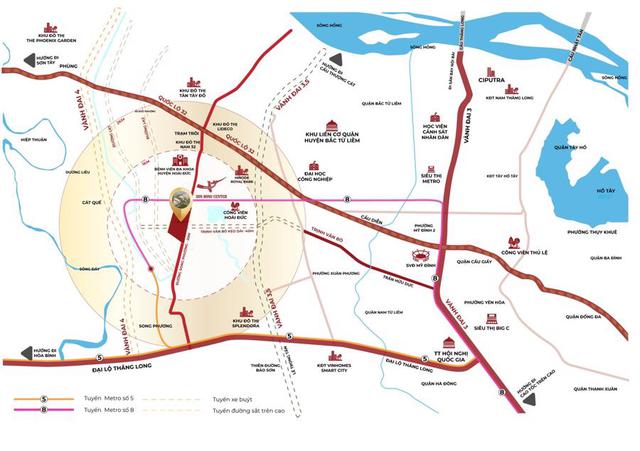 Trung tâm Sơn Động - cú hích tăng giá cạnh tuyến Metro số 8 - Ảnh 1.