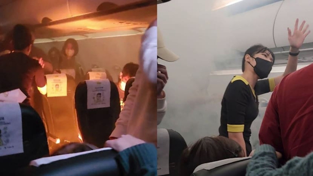 Chuẩn bị cất cánh, máy bay Singapore ngập trong khói và lửa trong cabin - Ảnh 1.