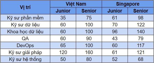 Những vị trí IT ở Việt Nam lương cao hơn Singapore - Ảnh 1.