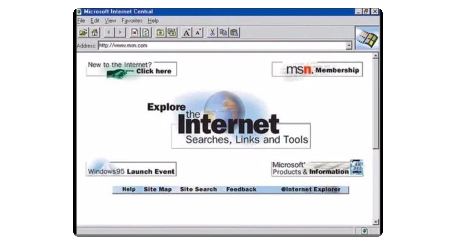 Giao diện Internet Explorer những ngày đầu.jpg