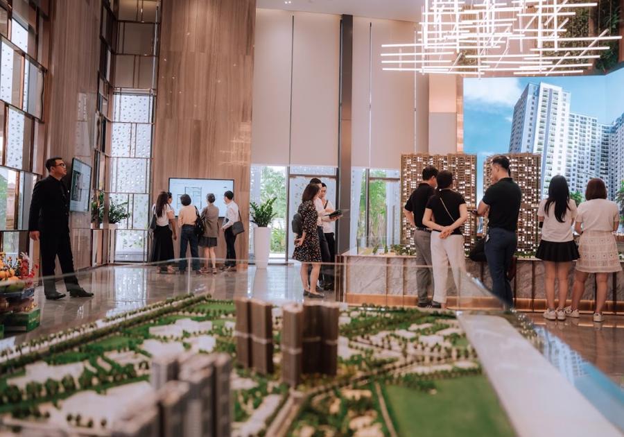 Tòa nhà Atmos thuộc dự án LUMIÈRE Evergreen tiếp tục tạo dấu ấn thanh khoản cho thị trường phía Tây Hà Nội.