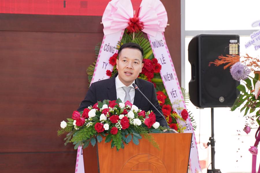 ÔÔng Nguyễn Hoàng Giang, Chủ tịch Hội đồng quản trị DNSE phát biểu tại Lễ trao quyết định niêm yết cổ phiếu DSE.